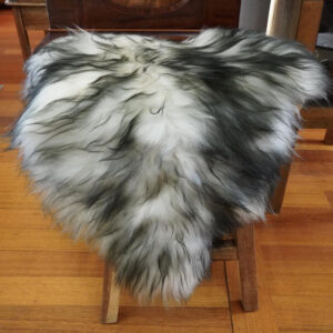A Stunning Dark Tipped  Long Wool Icelandic Sheepskin Rug/Throw