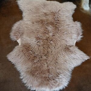 A Beautiful Antique Rose Sheepskin Rug  - Super Thick and Soft