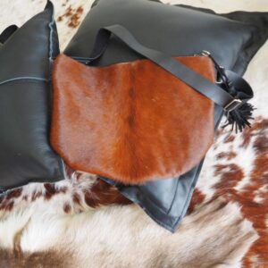A Natural Rich Roan that changes hue with the light - A Beautiful Handmade in Tasmania Totally Unique Cowhide Handbag