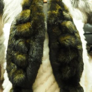Beautiful Deep Olive Green Rabbit Fur Scarf - Wear a Multitude of Ways