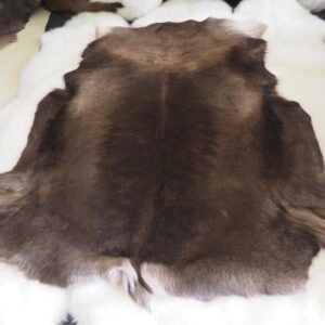 Subtle Markings, Dark Colourings and a Beautiful Thick and luxurious Cot - a wonderful Thick and Luxurious X Large Premium Reindeer Hide -