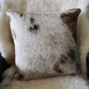Beautiful markings Grace this lovely 40cm Sq Cowhide Cushion
