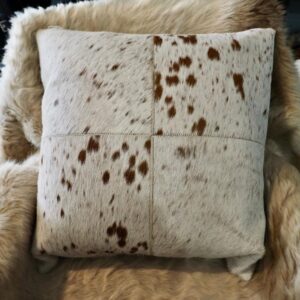 A Lovely Soft 50cm square Brown and White Cowhide Cushion