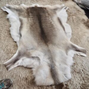A Wonderful White Trim - A Beautiful Genuine Reindeer Hide - From Finland to You