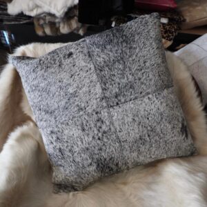 Beautiful & Soft - A Black and White Salt and Pepper 50cm Cowhide Cushion