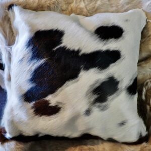 A Gorgeous Tri Coloured 50cm Sq Cowhide Cushion