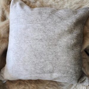 A Lovely Soft Fine Steel Grey 50cm Sq Cowhide Cushion