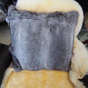 Naturally Stylish - A Gorgeous Grey Fullskin Lapin Cushion Cover
