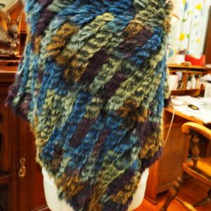 GORGEOUS COLOURS - A Beautiful Soft & Warm Rabbit Fur Poncho