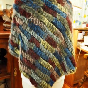 WINTER TONES  - A Lovely Rabbit Fur Poncho