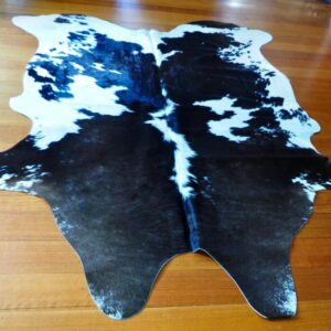 Black & white with Balanced Markings  - A Beautiful Cowhide Rug