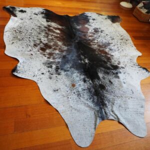 A Big and Beautiful Tri Coloured Premium Cowhide Rug