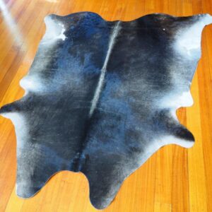 Smokey Charcoal Tones - A Winter Coat  - A Beautiful Cowhide Rug