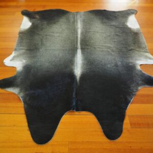 A Simple and Stylish Design by Mother Nature - A  Beautiful Steel Grey Cowhide Rug