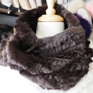 Classic Cocoa Brown - A Beautiful Thick, Soft Warm & Luxurious Rex Rabbit Fur Scarf