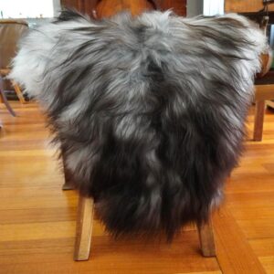 An Amazing Natural Grey Toned Long Wool Icelandic Sheepskin Throw/ Rug