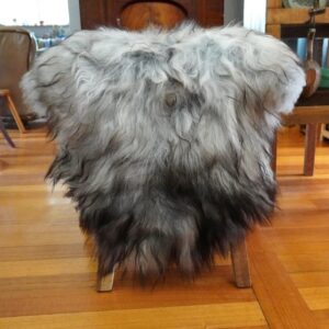 A Gorgeous Natural Grey Long Wool Icelandic Sheepskin Throw / Rug