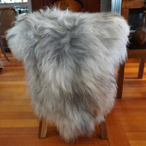 Beautiful Natural Grey Long Wool Icelandic Sheepskin Throw/ Rug