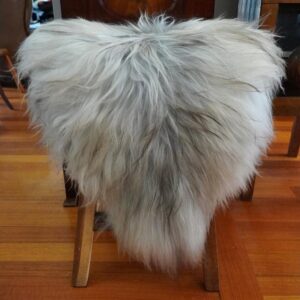 A Lovely Soft Grey Long Wool Icelandic Sheepskin Throw/ Rug