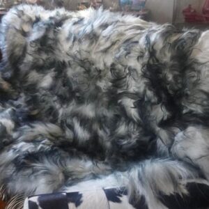 A Wonderful 2100mm x 1450 Dark Tipped Genuine Icelandic Sheepskin Rug -  Just amazing - Available to order in Grey/Black/White/Rust