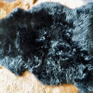 Beautiful Thick Soft & Warm Jet Black XL Australian Sheepskin Rug