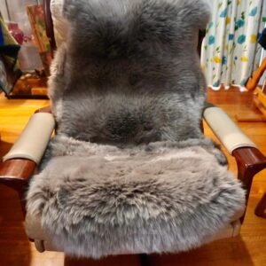 A Wonderful Length - A Soft Grey 1 & 1/2 Length Australian Sheepskin Rug