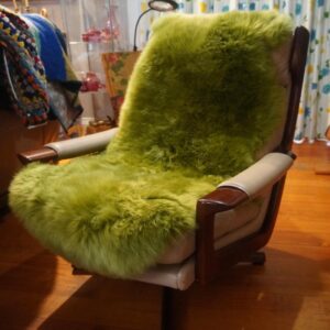 Gorgeous Fern Green 1  1/2 Length Australian Sheepskin Rug