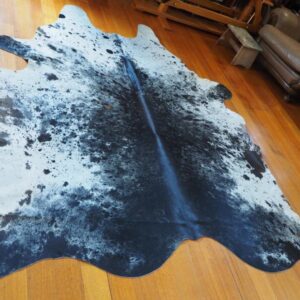Like an Exploding Galaxy in Monochrome - A Spectacular Premium Quality Cowhide Rug