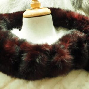 Gorgeous Deep Plum Coloured Rabbit Fur Scarf - Perfect for Winter Style