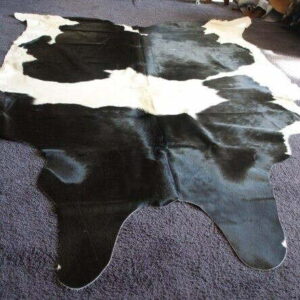 SOFT & SILKY - A Superbly Tanned Hand Selected Black and White Premium Quality Cowhide Rug