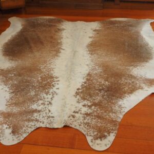 Wonderful Jersey Caramel and White Hand Selected Premium Cowhide Rug