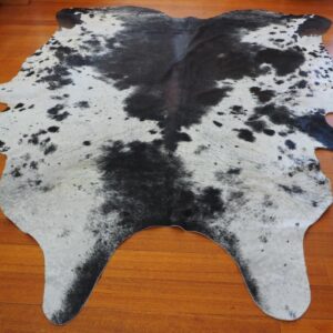 Big & Beautiful - A Gorgeous Salt and Pepper Premium Cowhide Rug