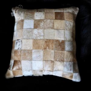 Soft Brown Tones, The Magic of Nature - Beautiful 40cm Sq Natural Cowhide Cushion Covers