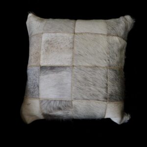 Soft Tones - A Gorgeous Grey Toned Cowhide Cushion Cover