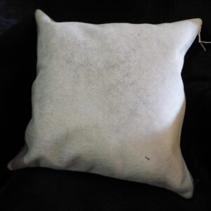A Gorgeous Soft Steel Grey Cowhide Cushion Cover
