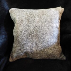 A Gorgeous Branded Soft Steel Grey Cowhide Cushion Cover