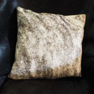 A Lovely Grey Washes over this Beautiful Cowhide Cushion Cover - made with premium cowhide leathers
