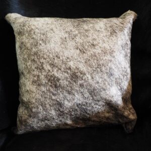 A Beautiful Grey Washed Premium Leather Cowhide Cushion Cover  - Natural Style