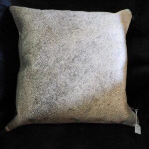 Beautiful Soft Steel Grey Toned Cowhide Cushion Cover -
