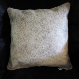 Gorgeous Soft Steel Grey Cowhide Cushion Cover - Timeless Living Style