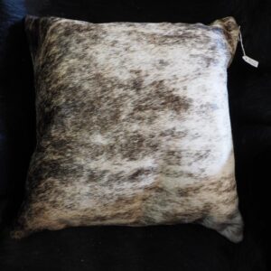 A Beautiful Grey Wave over a Light Base - A Gorgeous Cowhide Cushion Cover