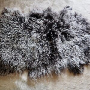 Gorgeous Rich Cocoa Brown Frosted Genuine Mongolian Lambswool Rug - Feather Soft& Naturally Beautiful