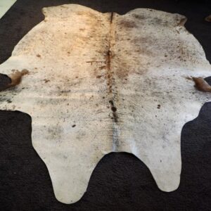 A Beautiful Rich Red Peppering on White Salt & Pepper Hide - Wonderful Flanks and a Neat 'F' Branding  -  A Gorgeous Cowhide Rug