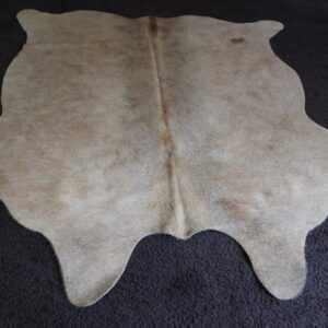 A Soft Fawen Colouring finely flecked with Grey - a Beautiful Smaller Sized  Cowhide Rug