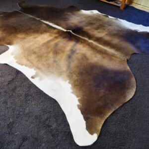 Lovely Grey tones framed with Beautiful White Sides - A Gorgeous Premium Quality Cowhide Rug