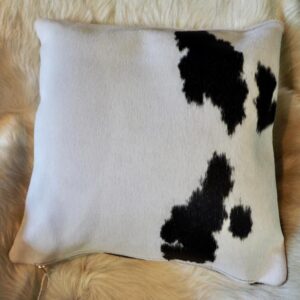 Contemporary Country - A Beautiful 40cm Square Premium Cowhide Cushion Cover