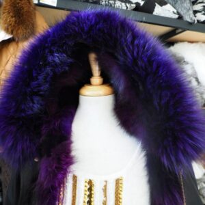 A Stunning  Fully Reversible Purple Tanuki Lined  Parka - The Ultimate in Winter Warmth