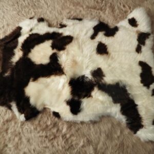 A Beautiful Naturally Coloured Rare Breed "Jacobs Sheep" Sheepskin Rug