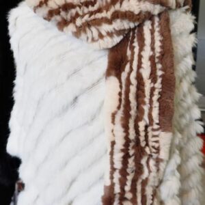 Lovely Warm Tones A Super Soft 1800mm x 130mm Rex Rabbit Fur Scarf
