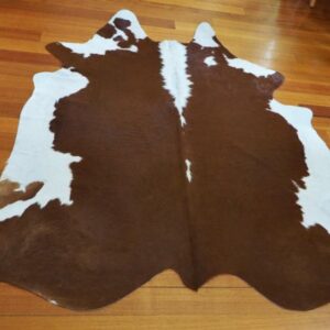 A Beautiful Traditional Hereford CowHide Rug